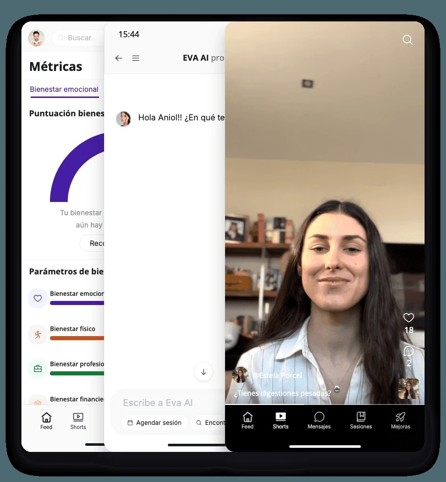 La plataforma Emocional: bienestar, EVA AI y contenidos